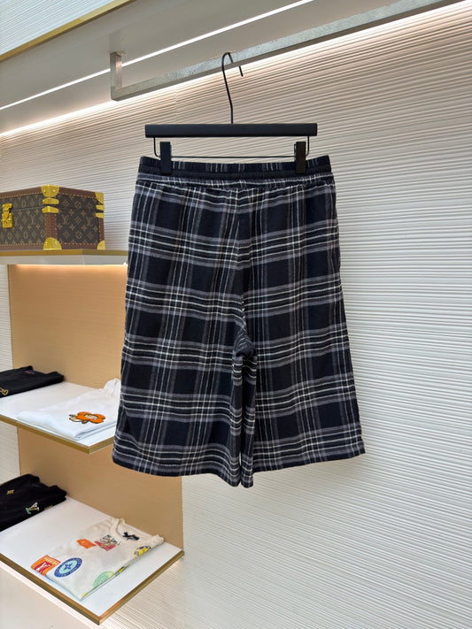 Cross Patch Flannel Shorts