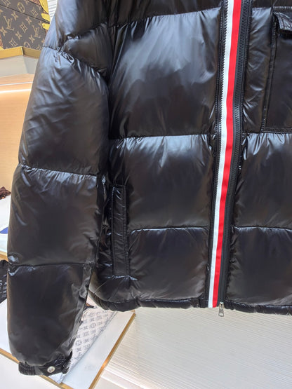 Logo Patch Hooded Down Jacket