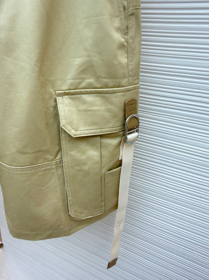 Gabardine Cargo Shorts