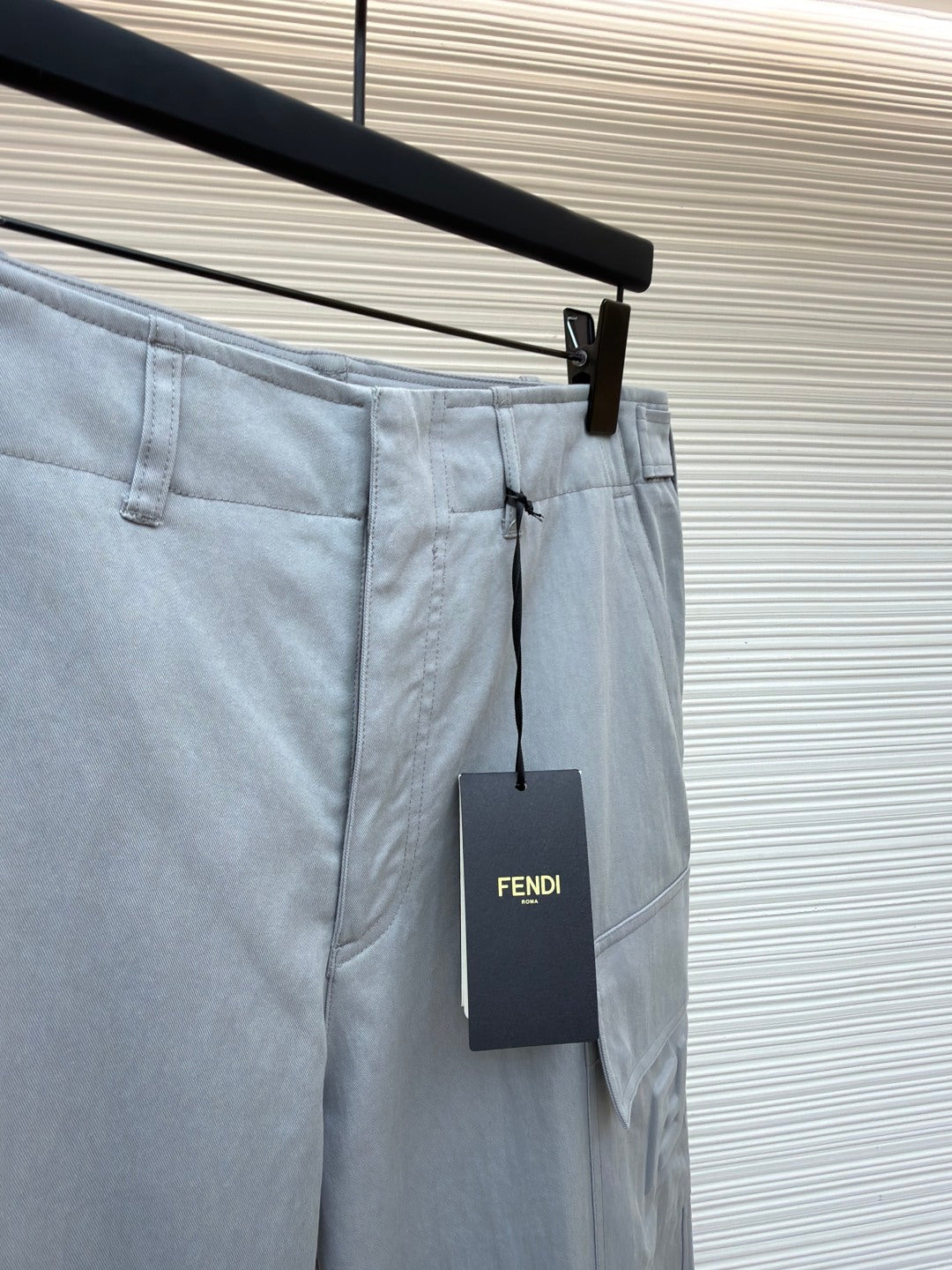 Gabardine Cargo Trousers