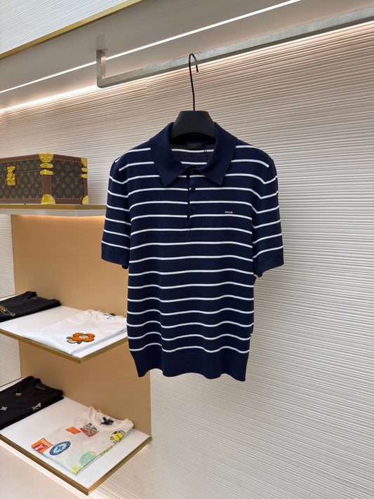 Striped Knit Polo