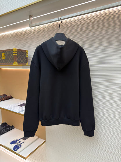 Embroidered Zip-Up Hoodie