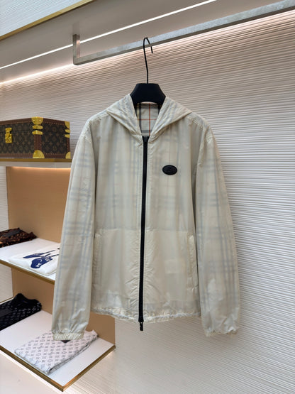 Vintage Check Hooded Jacket