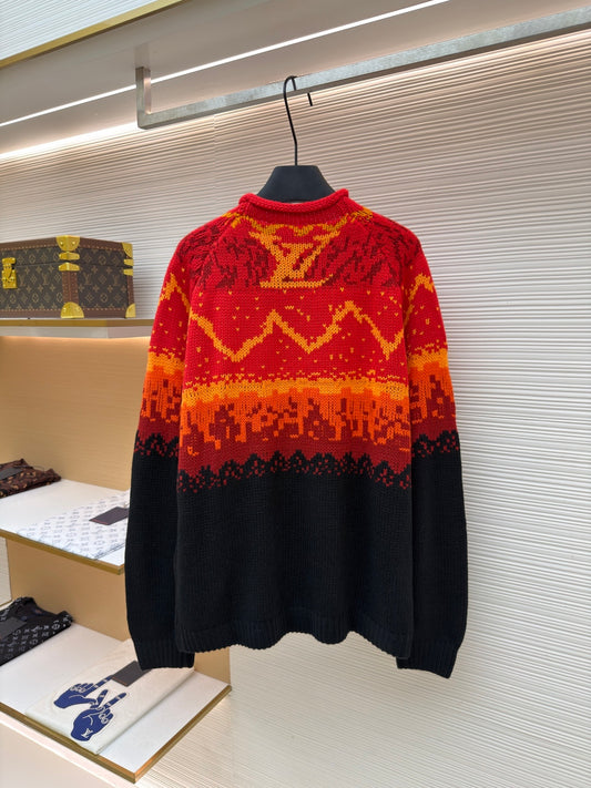 LV Logo Wool Crewneck Sweater