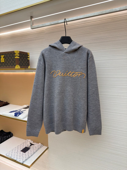 LV Logo Cashmere Hoodie