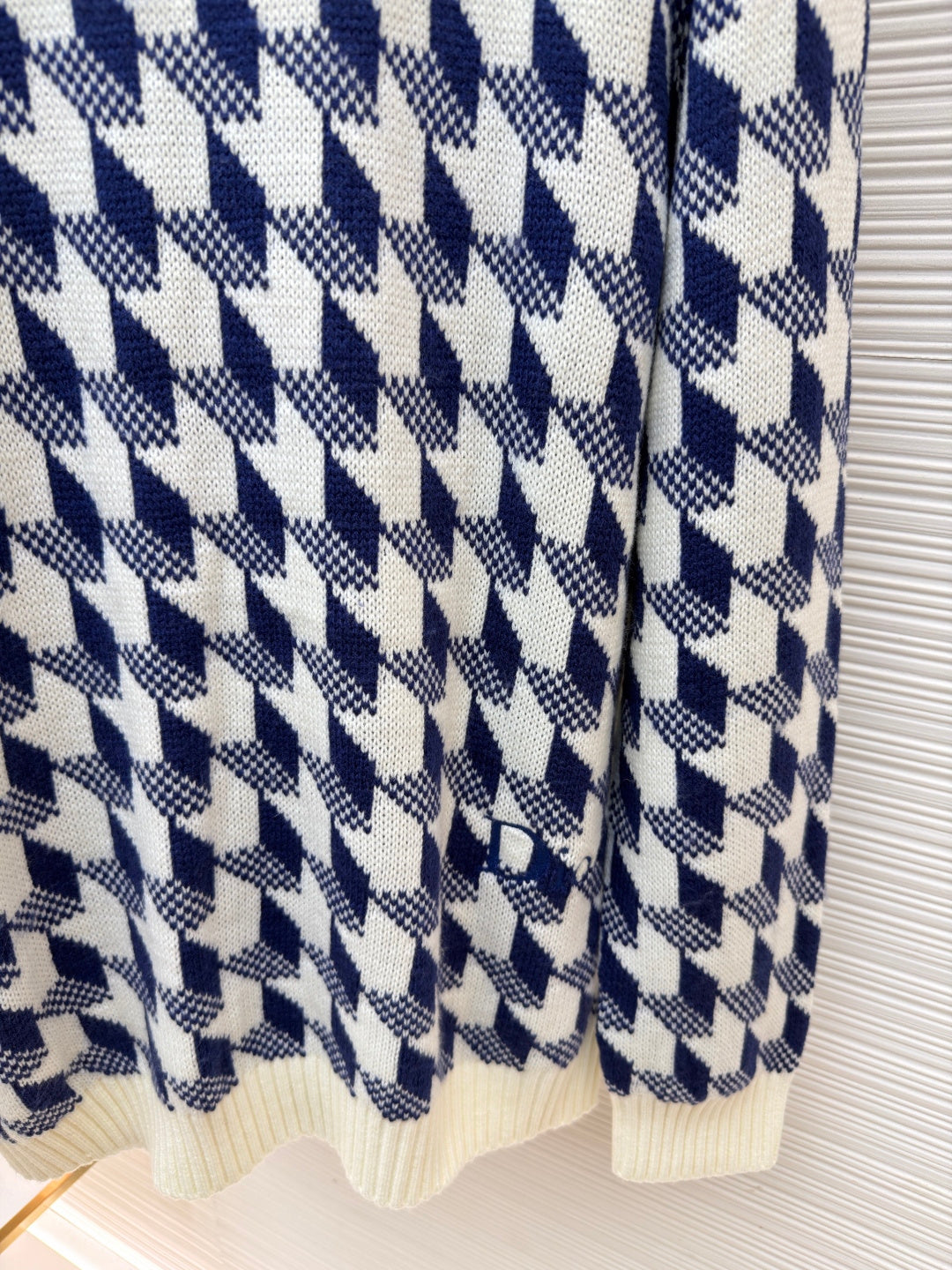 Houndstooth Crewneck Sweater