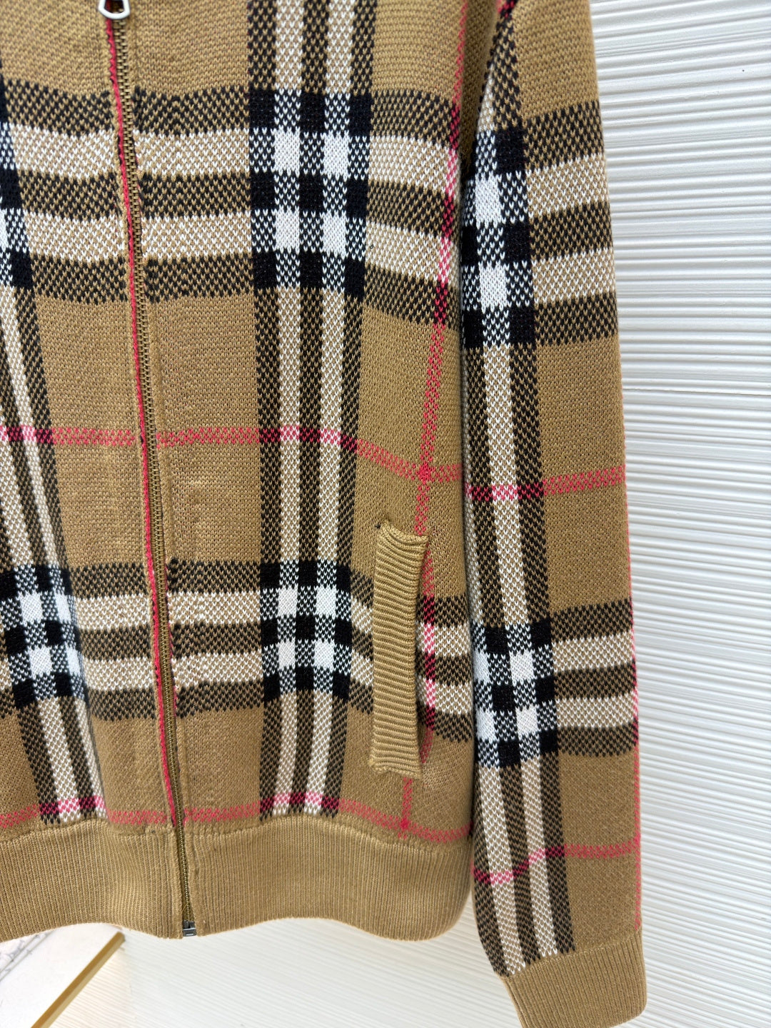 Vintage Check Knit Cardigan