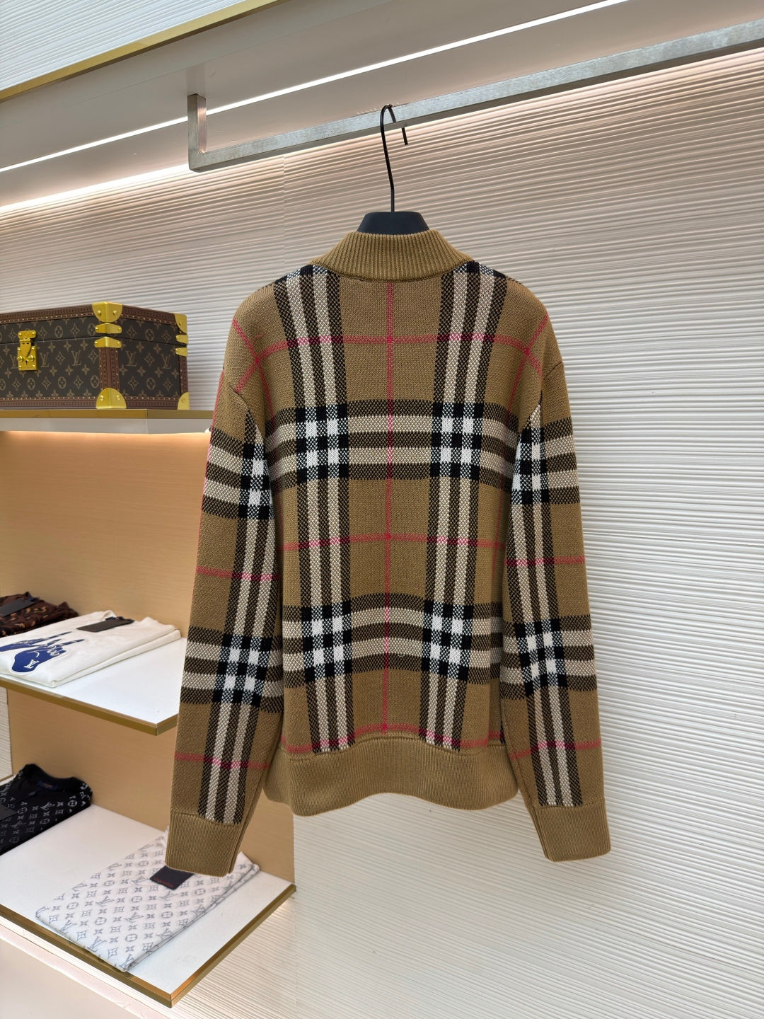 Vintage Check Knit Cardigan