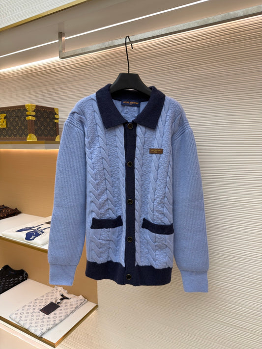 Logo Patch Knit Cardigan