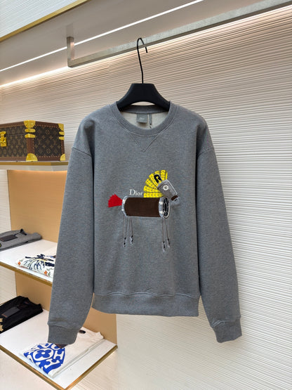 Embroidered Crewneck Sweatshirt
