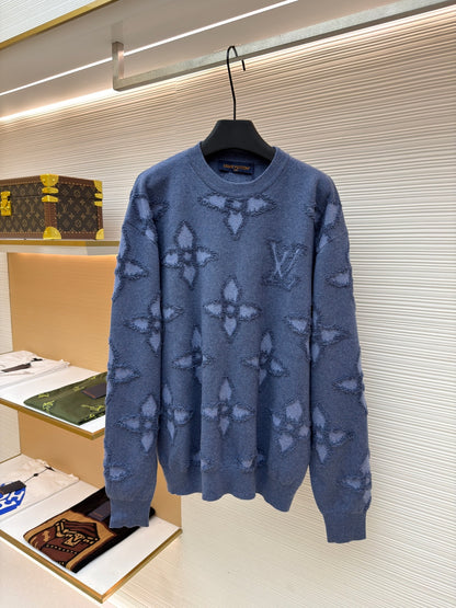 Flower Motif Crewneck Sweatshirt