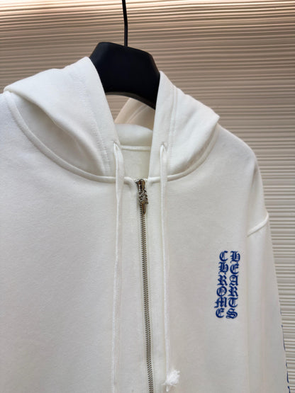 Gothic Logo Zip-Up Hoodie