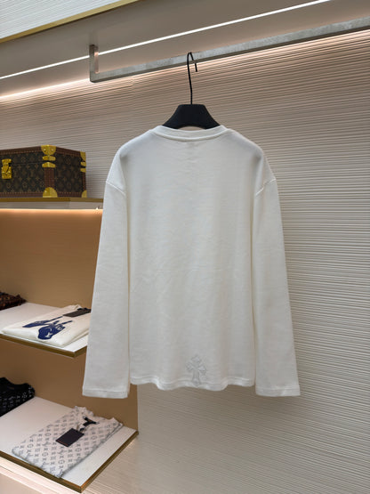 Waffle-Knit Crewneck Sweatshirt