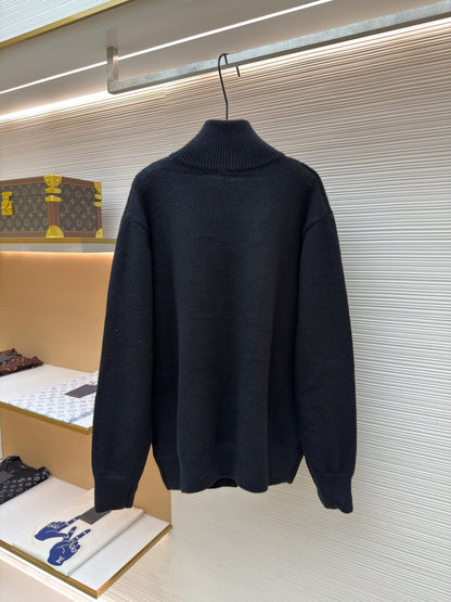 Embroidered Wool Knit Cardigan