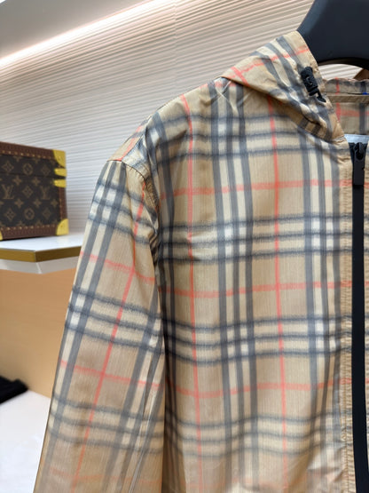 Vintage Check Hooded Jacket