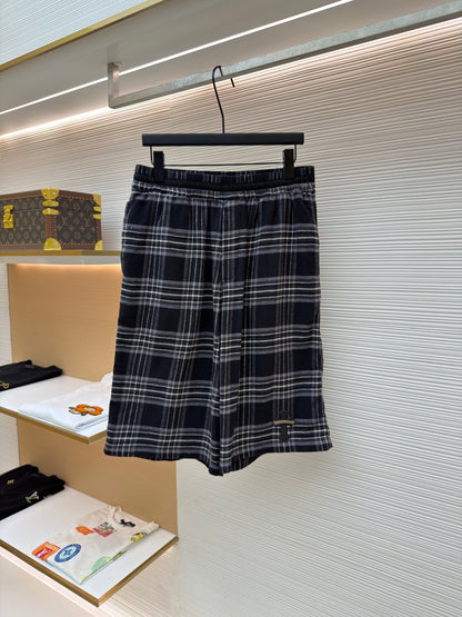 Cross Patch Flannel Shorts