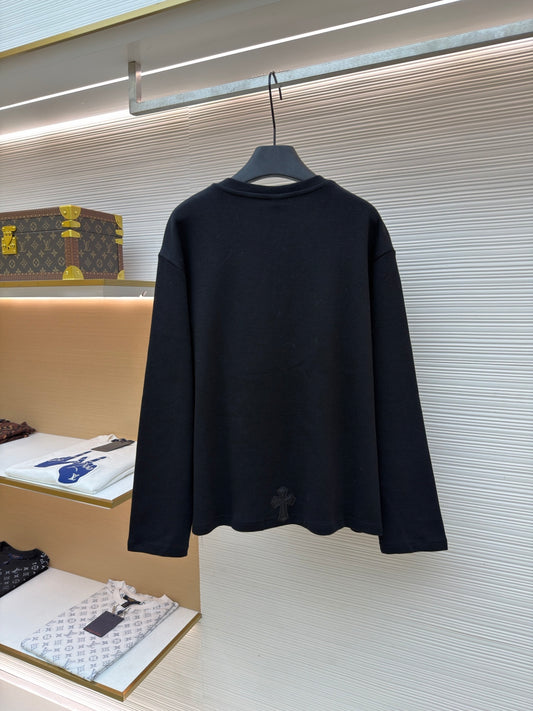 Waffle-Knit Crewneck Sweatshirt