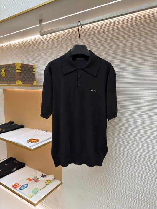 Embroidered Knit Polo