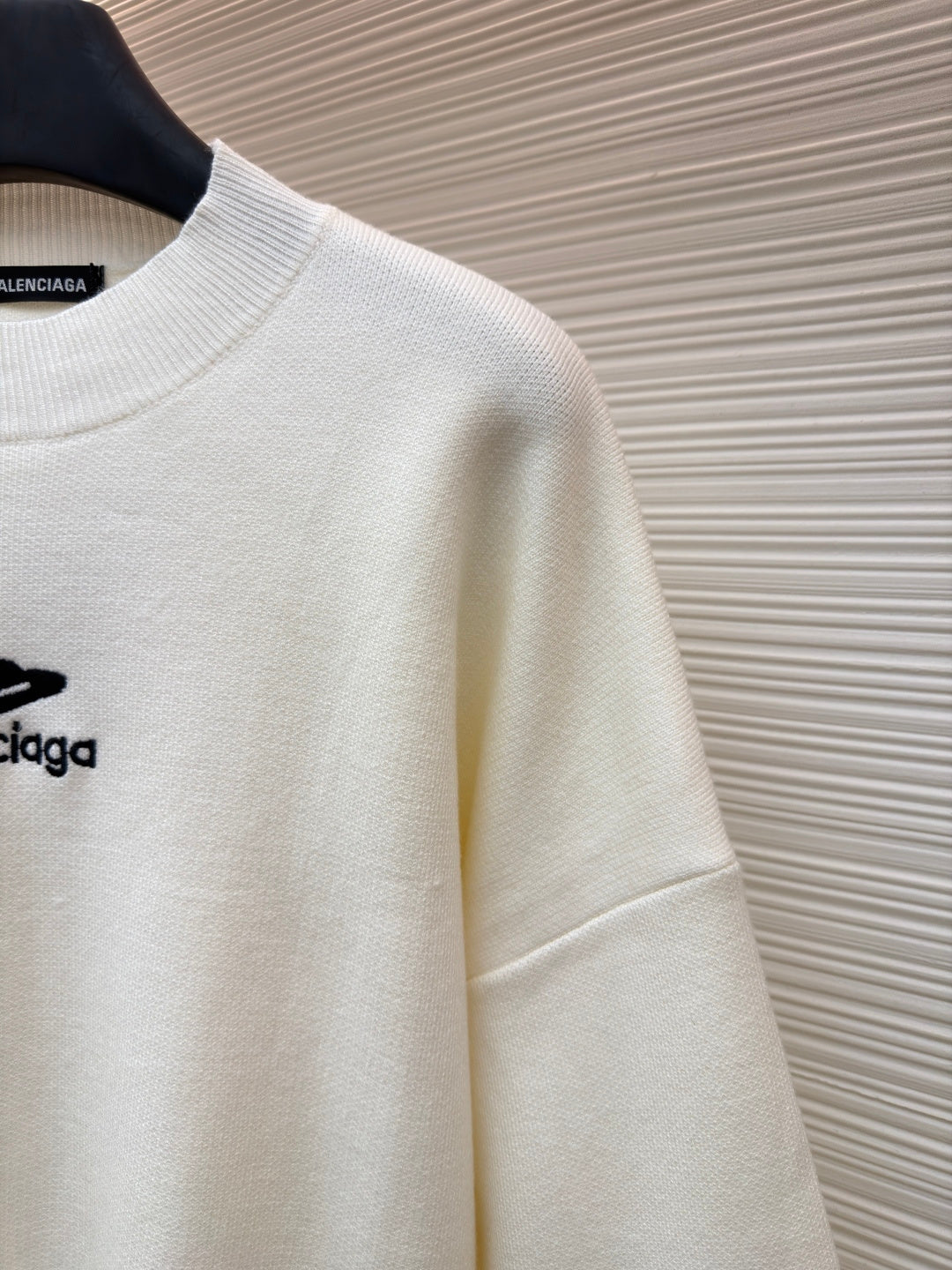 Embroidered Wool Crewneck Sweater