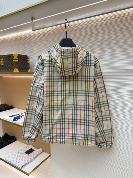 Vintage Check Hooded Jacket