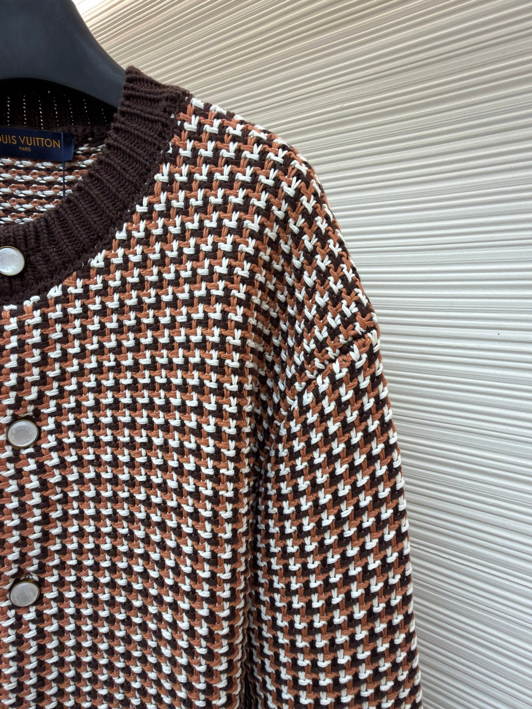 Houndstooth Knit Cardigan