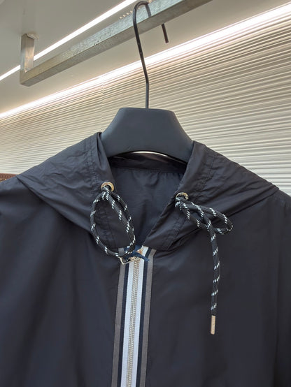 Logo Patch Hooded Jacket