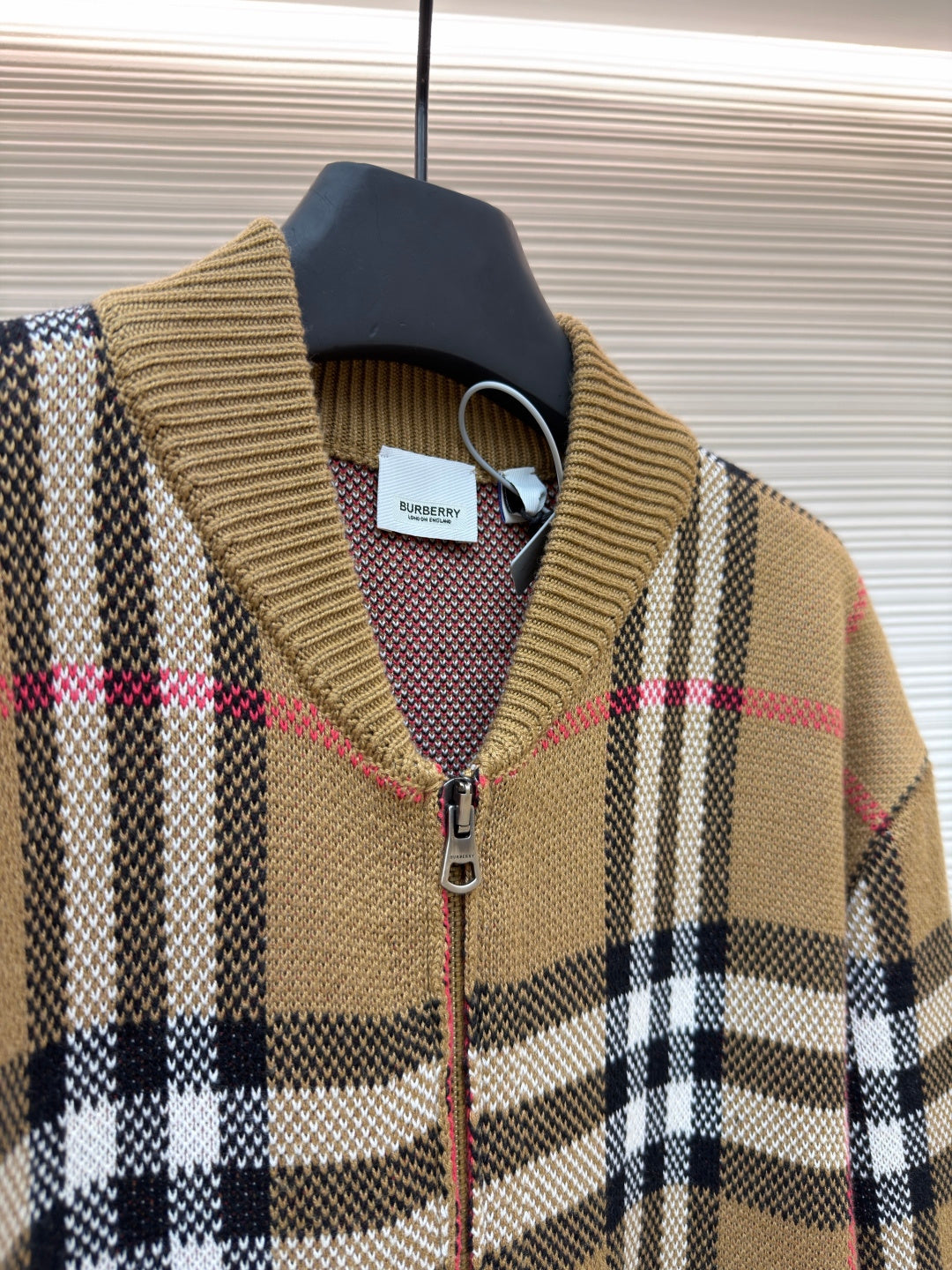 Vintage Check Knit Cardigan