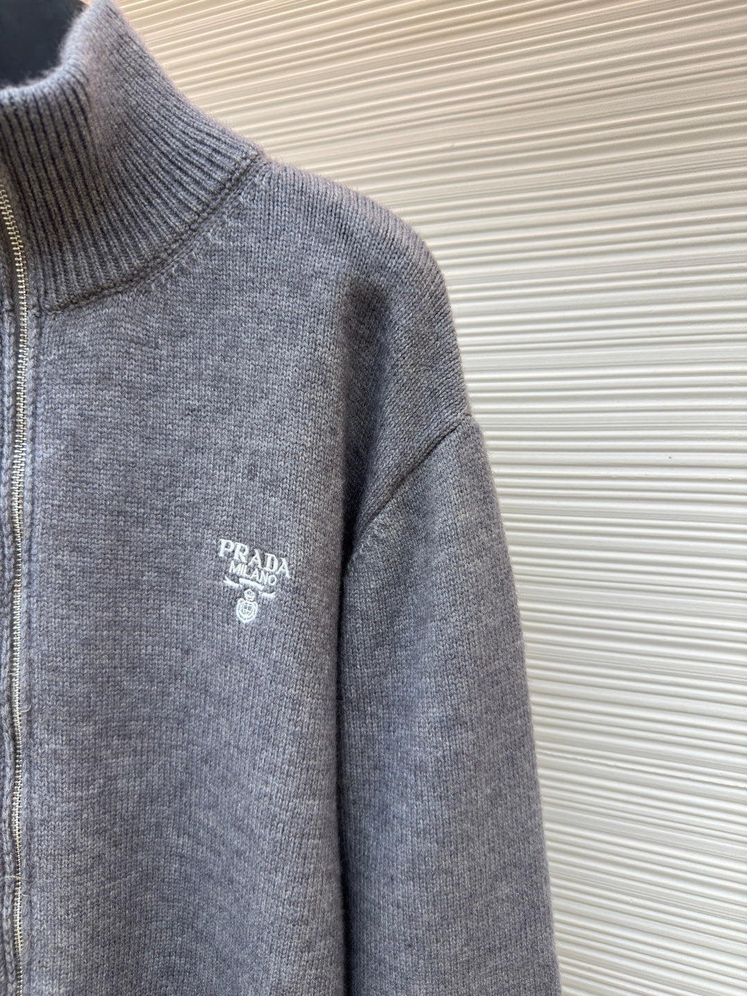 Embroidered Wool Knit Cardigan