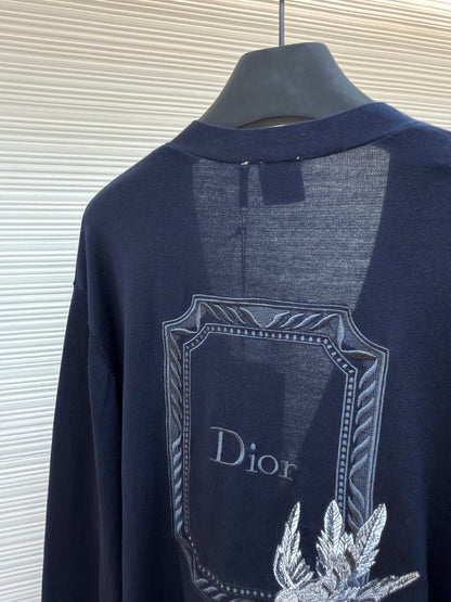 Embroidered V-Neck Sweater