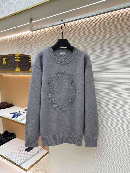 Embroidered Crewneck Sweater