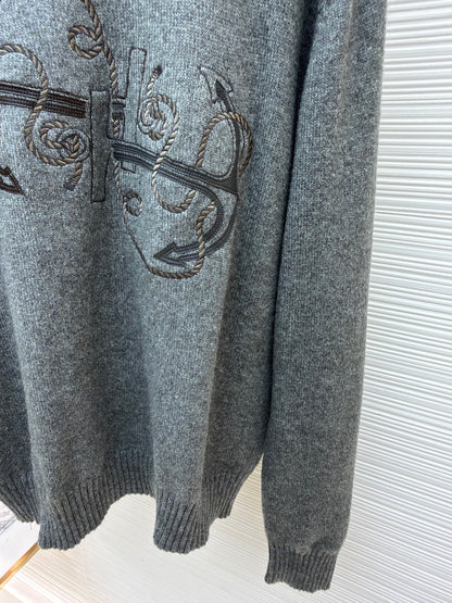 Embroidered Crewneck Sweater