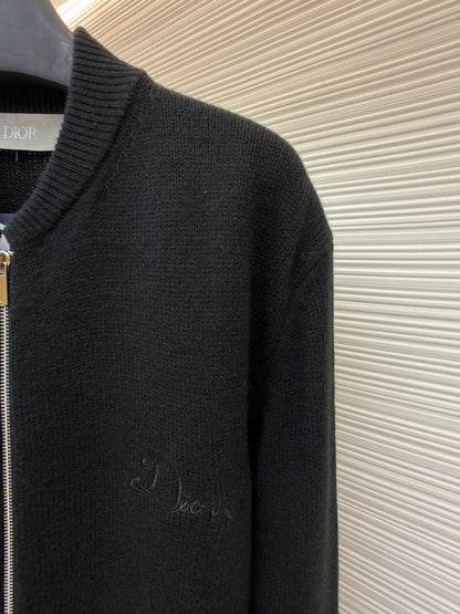 CD Logo Wool Knit Cardigan