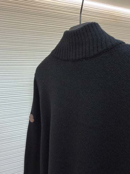 Logo Patch Half-Zip Sweater