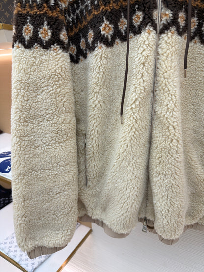 Fair Isle Sherpa Zip Jacket